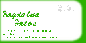 magdolna hatos business card